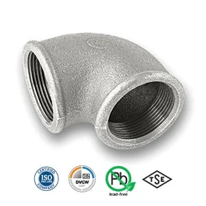 1 1/2" Galvanised FxF 90 Elbow Tube/Pipe Fitting EN10242