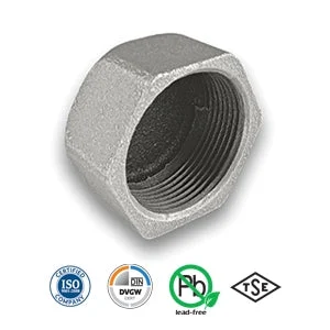 1 1/2" Galvanised Hexagon Cap Tube/Pipe Fitting EN10242