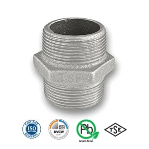 1 1/4" Galvanised Hexagon Nipple Tube/Pipe Fitting EN10242