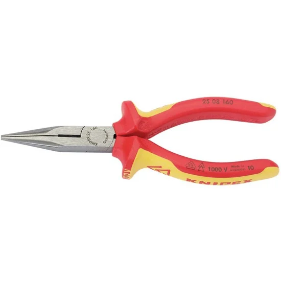 Knipex 25 08 160UKSBE VDE 31944 160mm Fully Insulated Long Nose Pliers