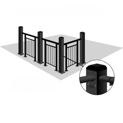 Aluminium Joiner 90 Degree Corner - Black