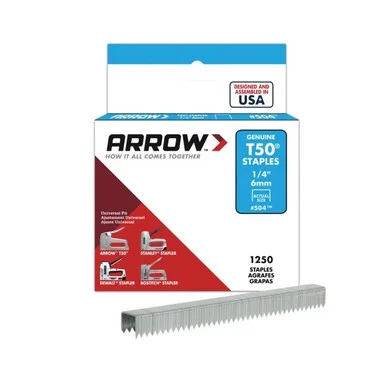 Arrow ARRT5014S T50 Staples 6mm 1/4 inch Box of 1250