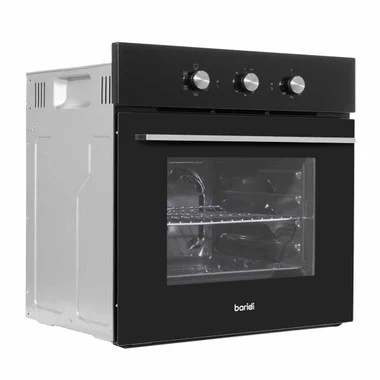 Baridi DH110 Built-In 5-Function Fan Assisted Oven with Timer 60cm, 55L Capacity - Black