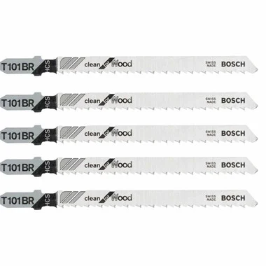 Bosch 2608630014 T 101 BR Jigsaw Blade Clean for Wood (5 Pack)