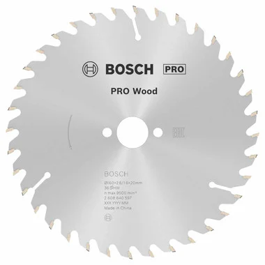 Bosch 2608640597 160mm x 20 mm 36T PRO Wood Circular Saw Blade