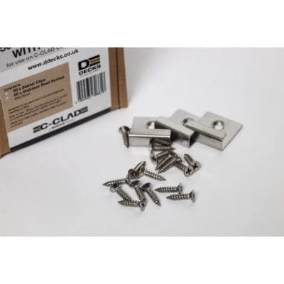C-Clad Starter Clips and Screws (Box of 50)