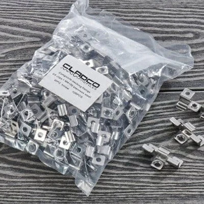 Cladco Composite Decking Stainless Steel Clips + M4 x 30 Stainless Steel Wood Screws (Pack of 100)
