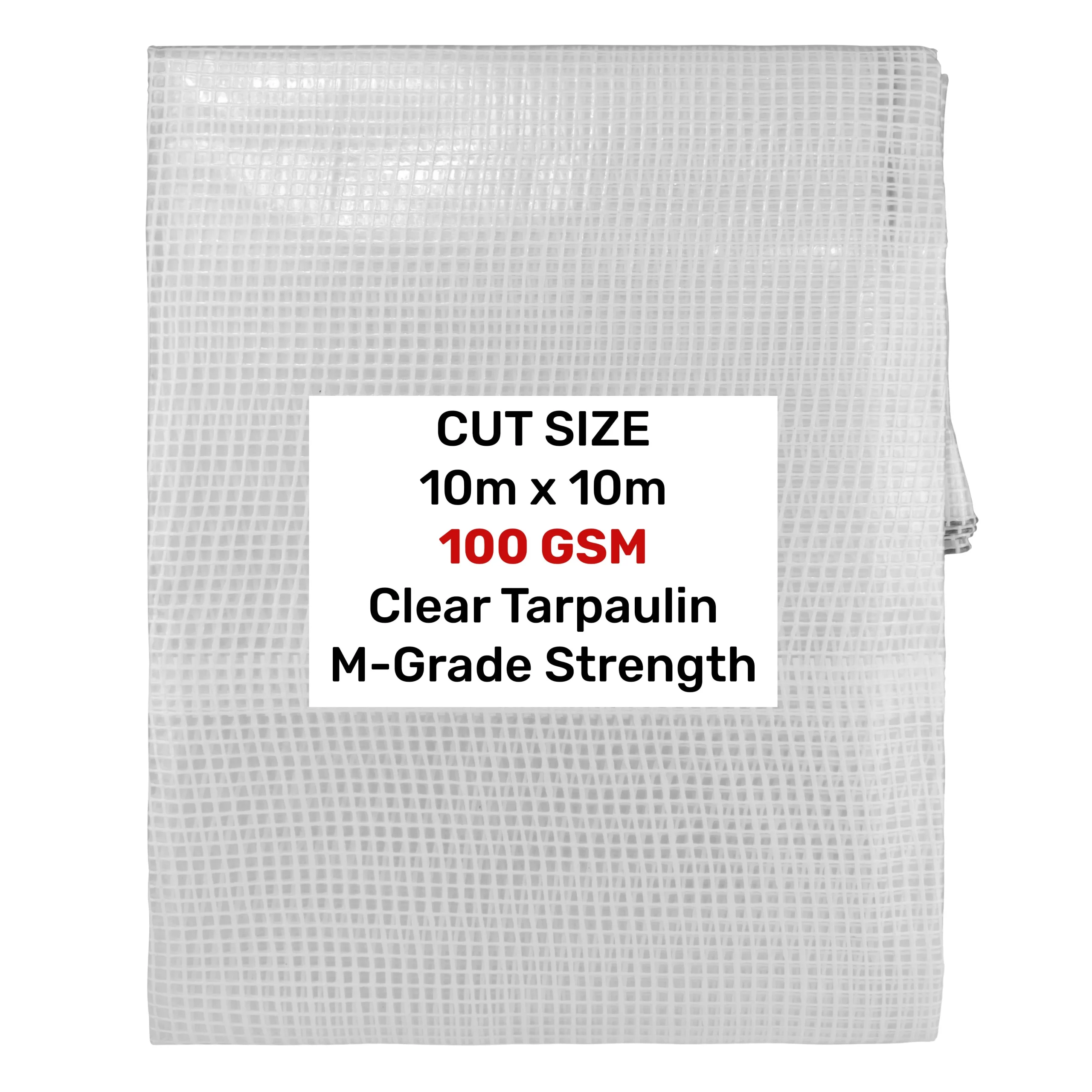 Clear M-Grade Tarpaulin 10m x 10m