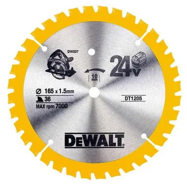 DeWalt 165 x 10mm 36T Trim Saw Blade Fine Finish