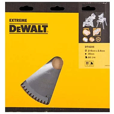 DeWalt 216 x 30mm 80T Circular Saw Blade Series 40 Extra Fine Finish