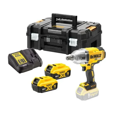 DeWalt DCF899P2 18V XR Brushless High Torque 1/2" Impact Wrench Kit with 2x 5.0Ah Batteries