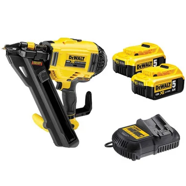 DeWalt DCN694P2-GB XR 18V Brushless Metal Connector Nailer with 2x 5.0Ah Batteries