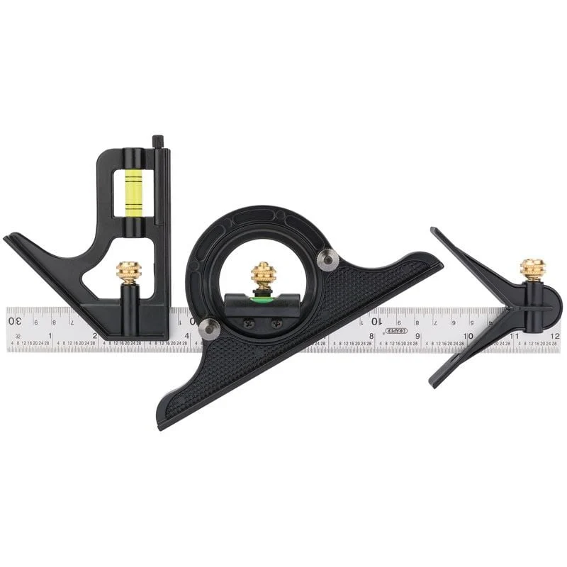 Draper 8C Combination Square with Centre Head and Protractor, 300mm - (34704)