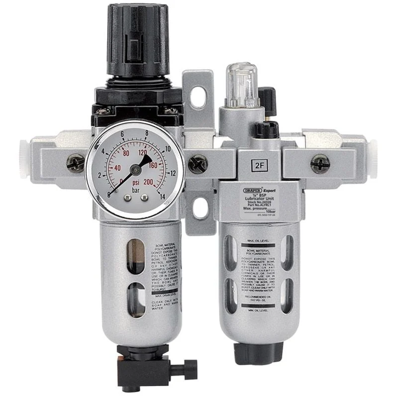 Draper ALFRL1 1/4" BSP Combined Filter/Regulator/Lubricator Unit (FRL) - (24326)