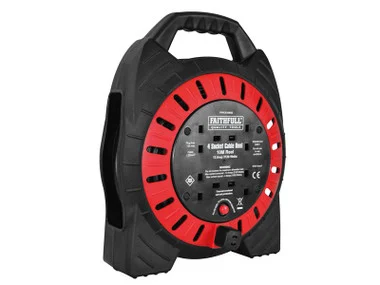 Faithfull Power Plus FPPCR10MSE Semi-Enclosed Cable Reel 240V 10m 13A 4G