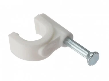 ForgeFix 9-11mm Round White Cable Clips RCC911W (100 Pack)