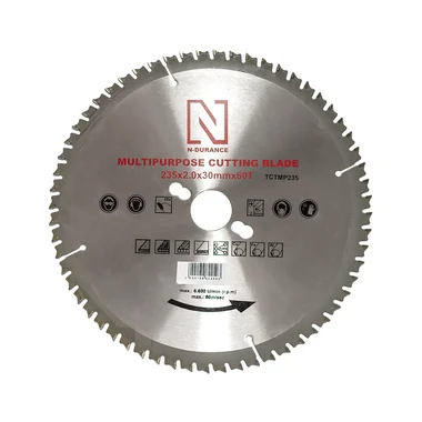 N-Durance TCTMP235 Multi Purpose TCT Saw Blade 235 x 30mm 60T