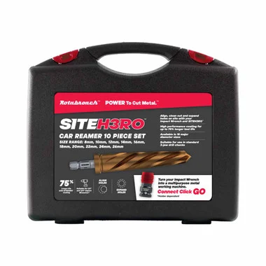 Rotabroach SITEH3RO SHRCR3 Car Reamer Metric Kit (10 Pieces)