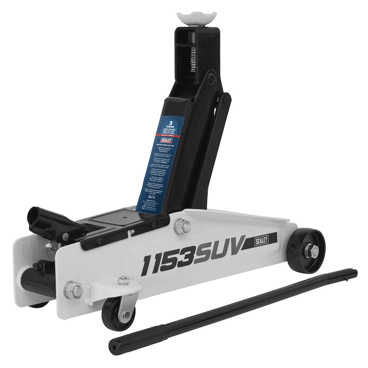 Sealey 1153SUV Long Chassis High Lift SUV Trolley Jack 3tonne