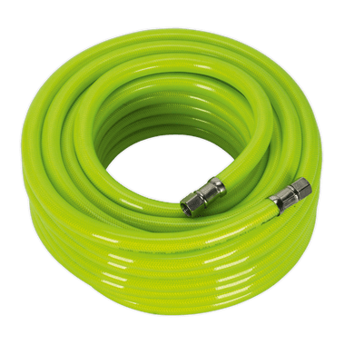 Sealey AHFC1538 Air Hose High-Visibility 15m x Ø10mm with 1/4"BSP Unions