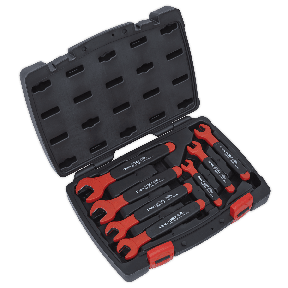 Sealey AK63171 Insulated Open-End Spanner Set 7pc VDE Approved
