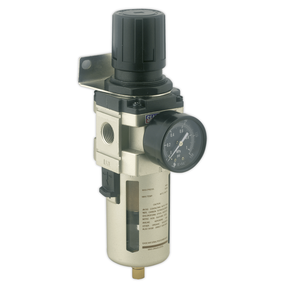 Sealey SA206FR Air Filter/Regulator Max Airflow 140cfm