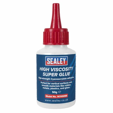 Sealey SCS305 High Viscosity Super Glue - Cyanoacrylate Adhesive, Fast-Bonding Formula 50gClear (25 Pieces)