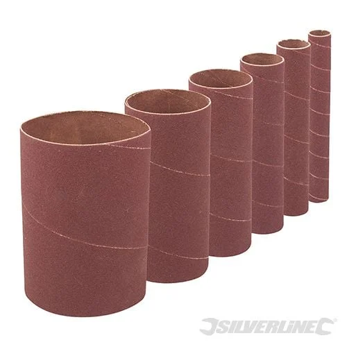 Silverline 114mm Bobbin Sleeves Set 6pce 114mm 80 Grit - 275488