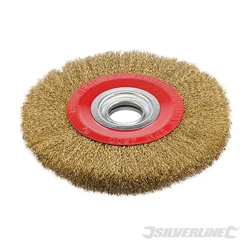 Silverline Brassed Steel Wire Wheel 200 x 32mm - 245128