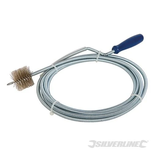 Silverline Drain Auger with Brush 3m x 33mm - 342654