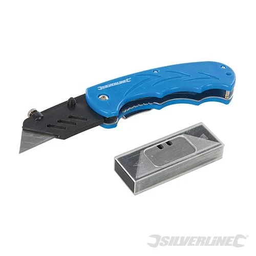 Silverline Folding Utility Knife 160mm - 373728