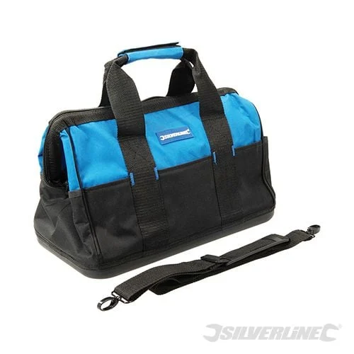 Silverline Tool Bag Hard Base Wide Mouth 400 x 200 x 300mm - 268974