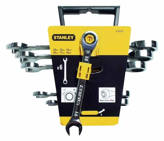 Stanley Set of 6 Maxi Drive Plus Combination Ratchet Spanners