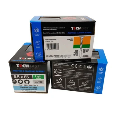 TechFast 5.5 x 80mm No.3 Timber to Steel CSK/Wing Screw TFCUWWSD5580L (100 Pack)