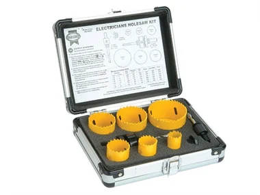 Universal Varipitch Holesaw Electrician's Kit 9 Piece 16-51mm